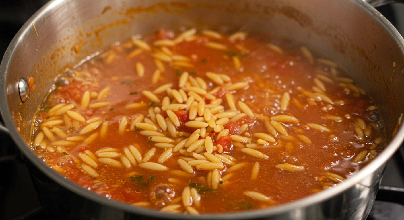 Creamy Tomato Spinach Orzo Soup