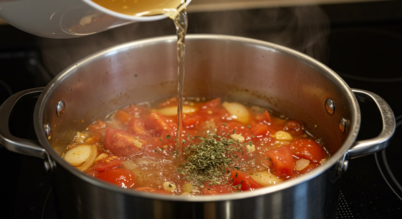 Creamy Tomato Spinach Orzo Soup